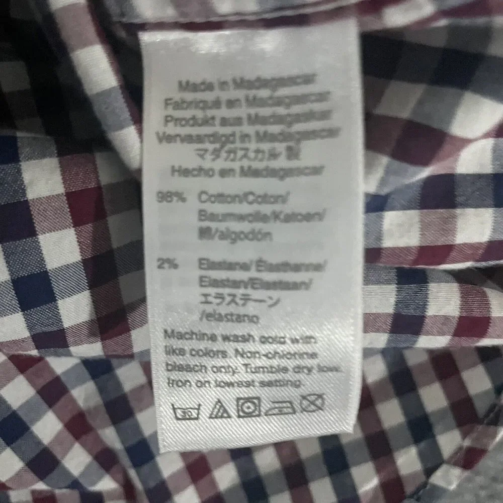 J Crew Shirt‎ Mens S Flex Washed Red Plaid Long Sleeve Button Down